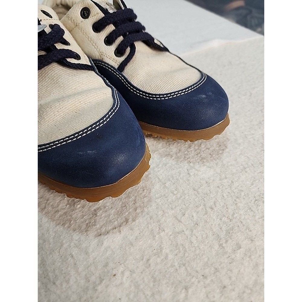 Hogan Ema Sneakers Women 7.5 Canvas Leather Luxury Italian Designer Classic - Picture 6 of 11
